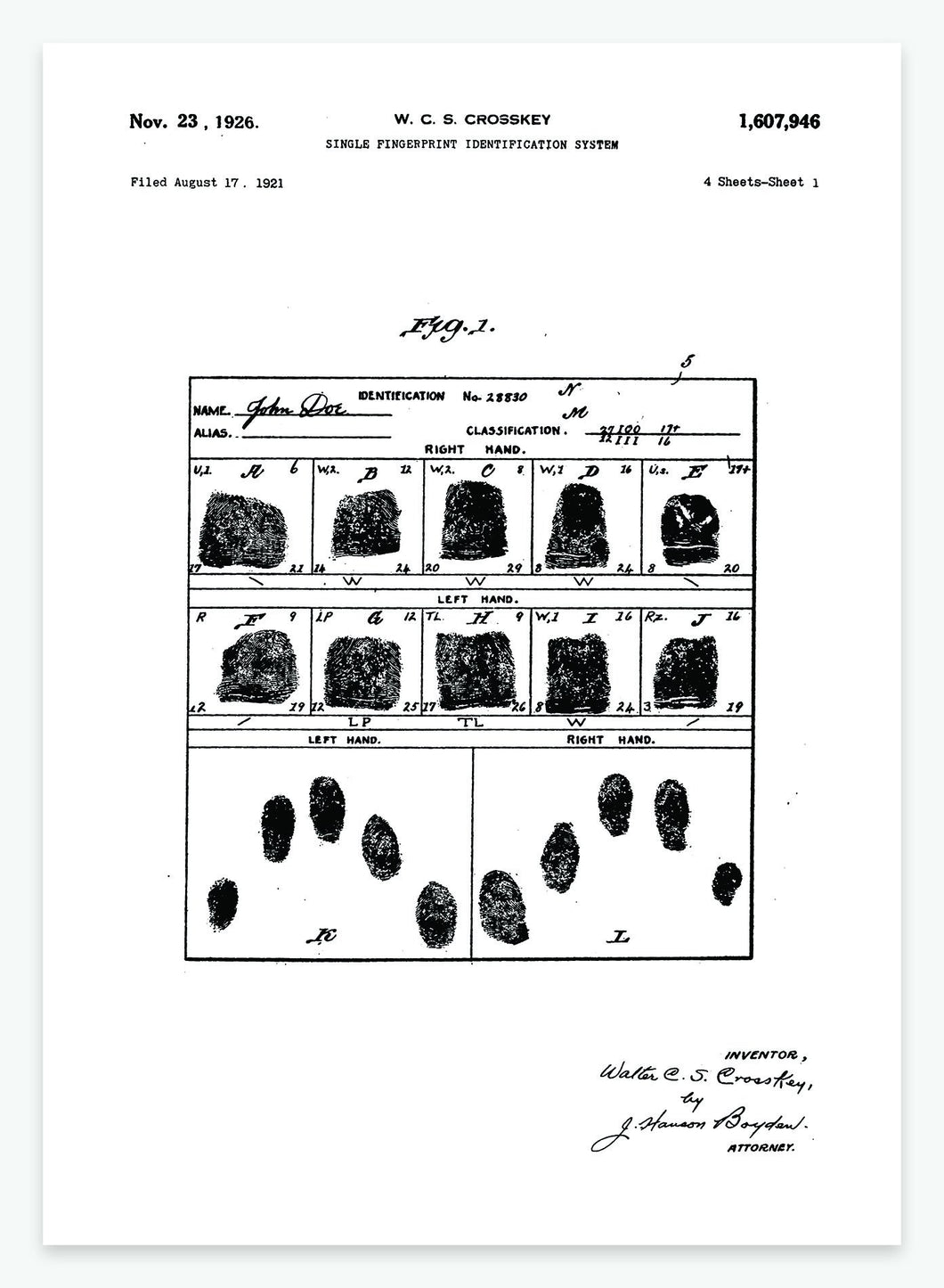 fingeraftryk | PATENTPLAKAT - decoARTE