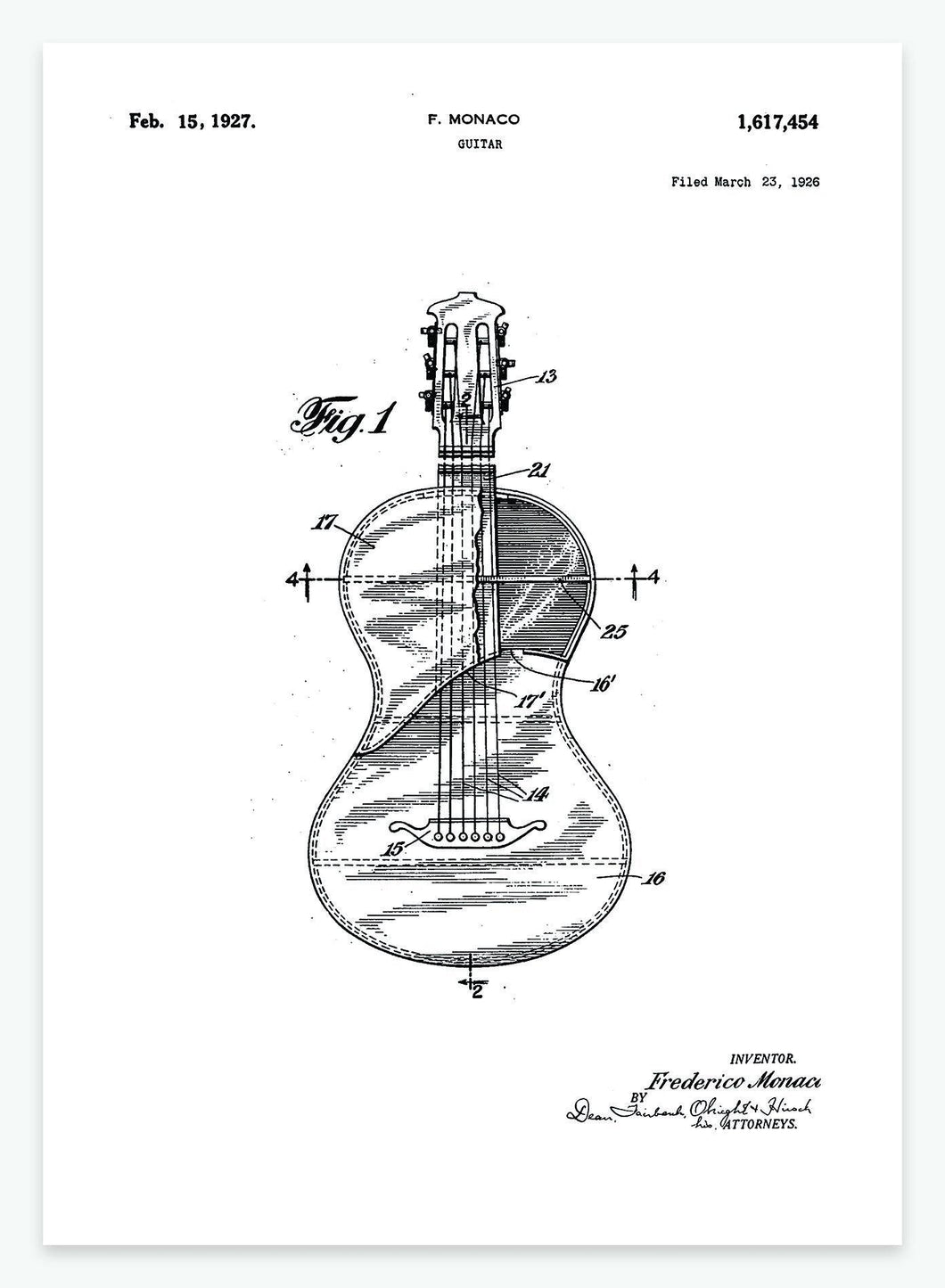 guitar | PATENTPLAKAT - decoARTE