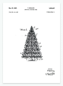 Kunstigt juletræ | Smukt patent til din væg | plakat | poster - decoARTE