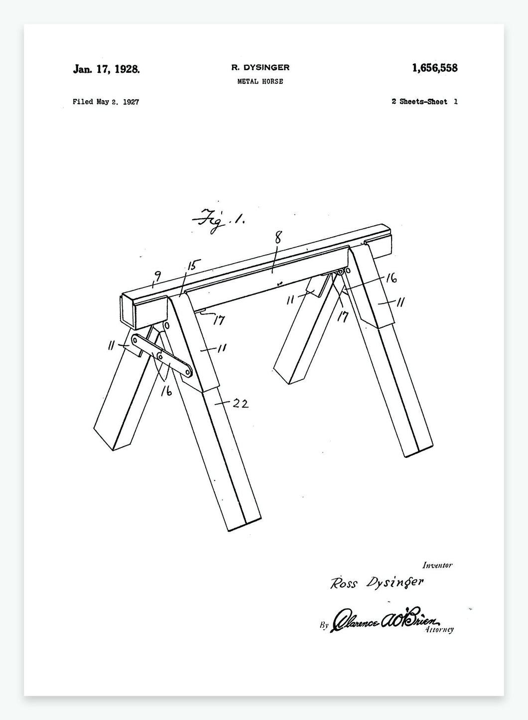Metalhest | Smukt patent til din væg | plakat | poster - decoARTE
