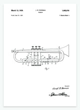 Indlæs billede til gallerivisning Trumpet | Smukt patent til din væg | plakat | poster - decoARTE
