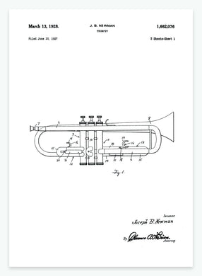 Trumpet | Smukt patent til din væg | plakat | poster - decoARTE