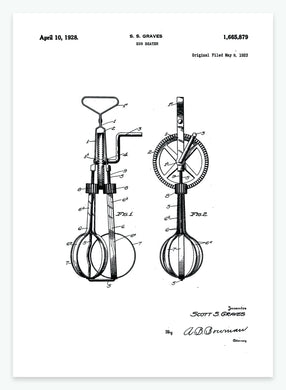 Mekanisk piskeris | Smukt patent til din væg | plakat | poster - decoARTE