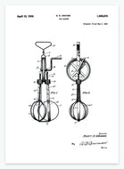 Mekanisk piskeris | Smukt patent til din væg | plakat | poster - decoARTE