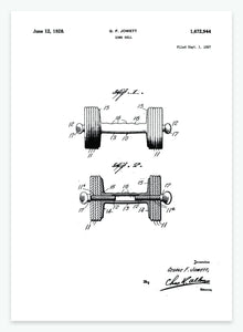 dumb bell | PATENTPLAKAT - decoARTE