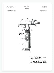 Otoskop | Smukt patent til din væg | plakat | poster - decoARTE