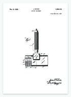 barberkniv | PATENTPLAKAT - decoARTE