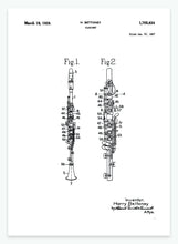 Indlæs billede til gallerivisning Klarinet | Smukt patent til din væg | plakat | poster - decoARTE

