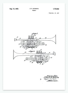 Trumpet | Smukt patent til din væg | plakat | poster - decoARTE