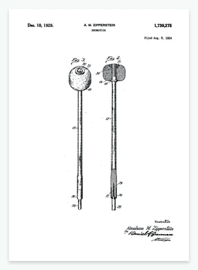 Trommestik | Smukt patent til din væg | plakat | poster - decoARTE