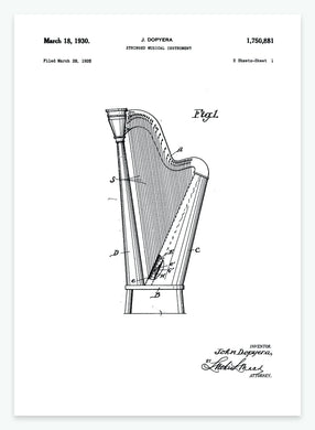 harpe | PATENTPLAKAT - decoARTE