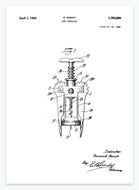 Proptrækker | Smukt patent til din væg | plakat | poster - decoARTE