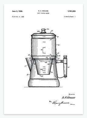 kaffebrygger | PATENTPLAKAT - decoARTE