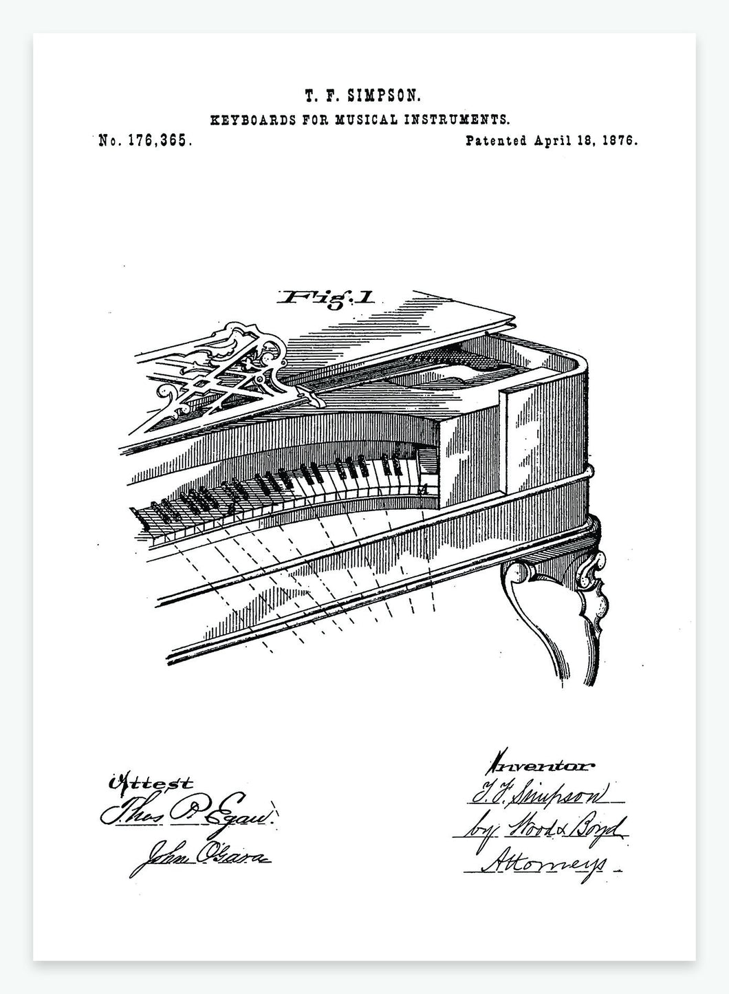 tangenter til instrument | PATENTPLAKAT - decoARTE