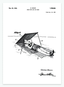 Skærm til stranden | Smukt patent til din væg | plakat | poster - decoARTE
