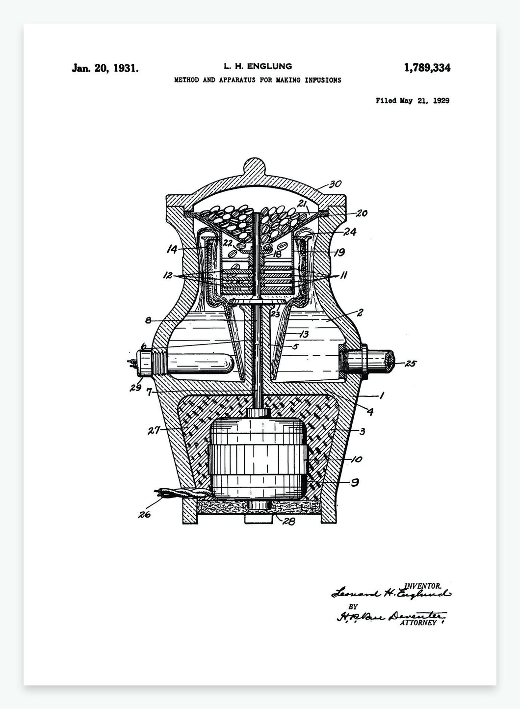 apparat til infusioner | PATENTPLAKAT - decoARTE