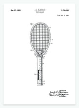Indlæs billede til gallerivisning Tennisketscher | Smukt patent til din væg | plakat | poster - decoARTE
