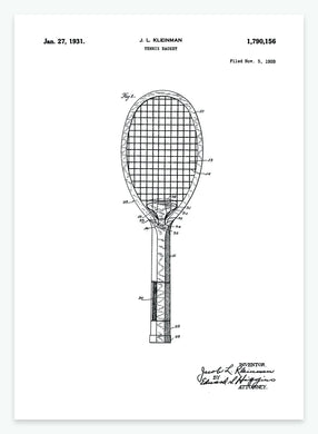 Tennisketscher | Smukt patent til din væg | plakat | poster - decoARTE