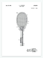 Tennisketscher | Smukt patent til din væg | plakat | poster - decoARTE