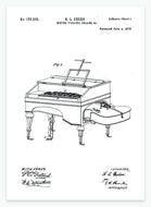 instrument med strenge og tangenter | PATENTPLAKAT - decoARTE