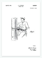 bælte til træhugger | PATENTPLAKAT - decoARTE