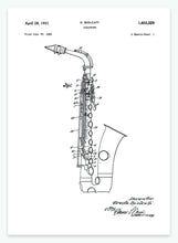 Indlæs billede til gallerivisning Saxofon | Smukt patent til din væg | plakat | poster - decoARTE
