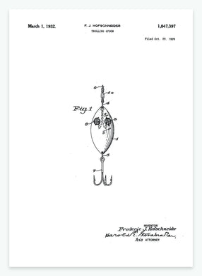Trolling Spoon | Smukt patent til din væg | plakat | poster - decoARTE