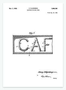 Neonrør | Smukt patent til din væg | plakat | poster - decoARTE