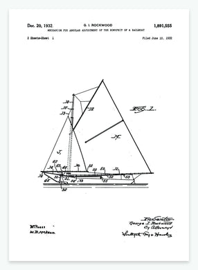Sejlskib | Smukt patent til din væg | plakat | poster - decoARTE