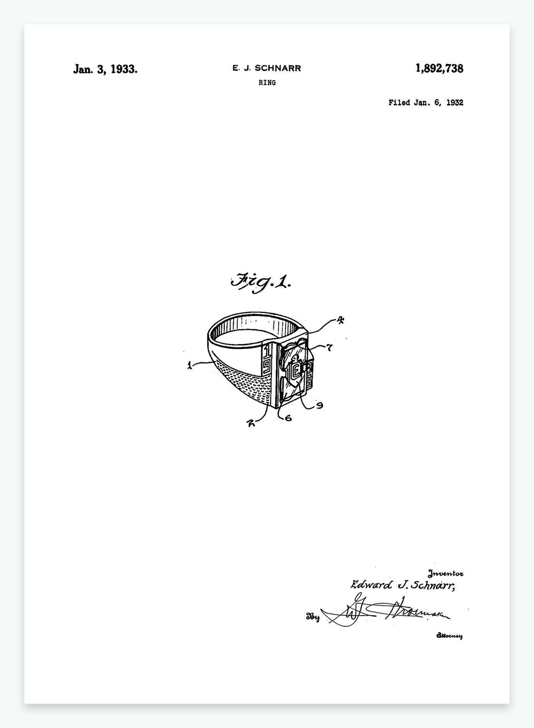 Ring | Smukt patent til din væg | plakat | poster - decoARTE