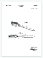 Tandbørste | Smukt patent til din væg | plakat | poster - decoARTE