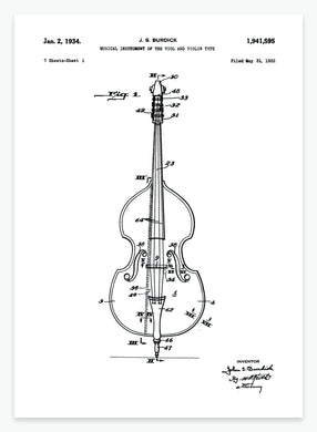 Violin | Smukt patent til din væg | plakat | poster - decoARTE