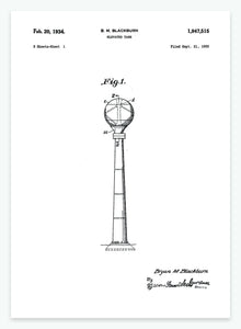 Vandtårn | Smukt patent til din væg | plakat | poster - decoARTE