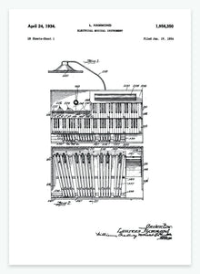 elektrisk musikinstrument | PATENTPLAKAT - decoARTE