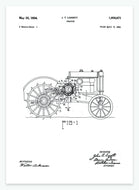 Traktor | Smukt patent til din væg | plakat | poster - decoARTE