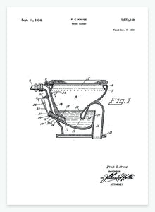 Toilet | Smukt patent til din væg | plakat | poster - decoARTE