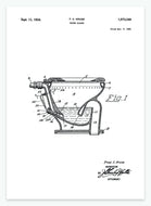 Toilet | Smukt patent til din væg | plakat | poster - decoARTE
