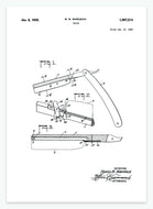 barberkniv | PATENTPLAKAT - decoARTE