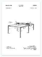 bordtennisbord | PATENTPLAKAT - decoARTE