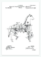 mekanisk hest | PATENTPLAKAT - decoARTE