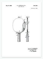 bordtennisbat | PATENTPLAKAT - decoARTE
