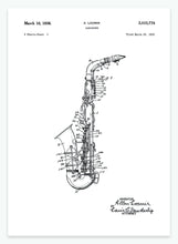 Indlæs billede til gallerivisning Saxofon | Smukt patent til din væg | plakat | poster - decoARTE
