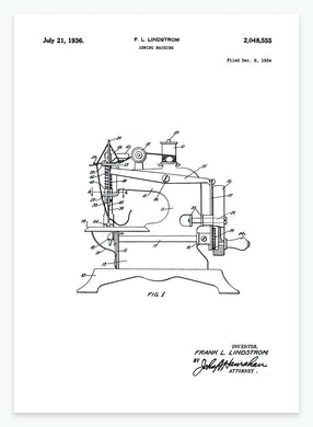 Symaskine | Smukt patent til din væg | plakat | poster - decoARTE