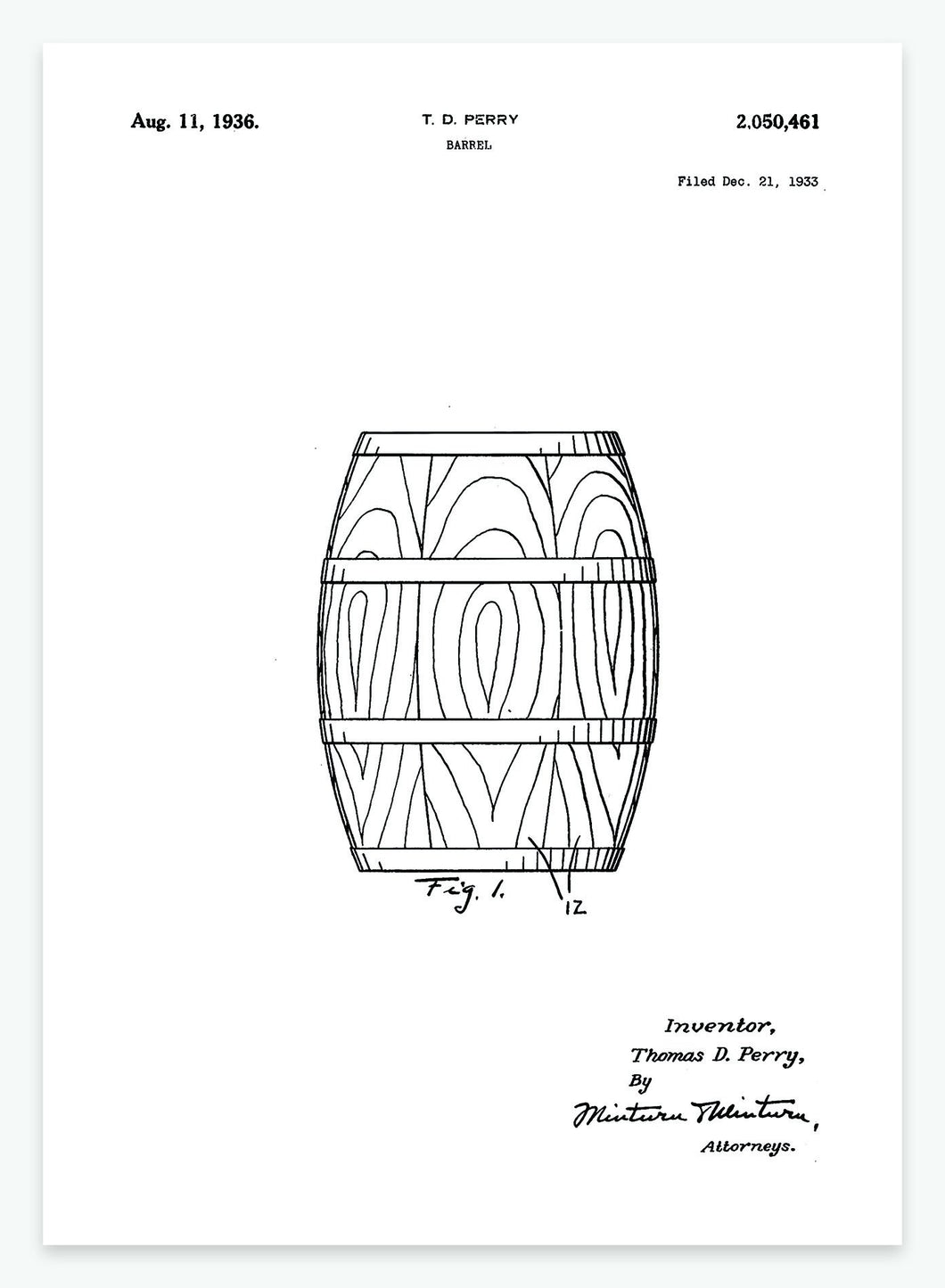 Barrel | Smukt patent til din væg | plakat | poster - decoARTE