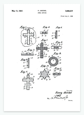 Smykke/Kors | Smukt patent til din væg | plakat | poster - decoARTE