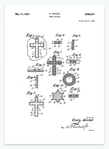 Smykke/Kors | Smukt patent til din væg | plakat | poster - decoARTE