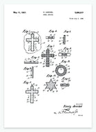 Smykke/Kors | Smukt patent til din væg | plakat | poster - decoARTE