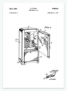Køleskab | Smukt patent til din væg | plakat | poster - decoARTE