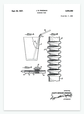 Sugerør | Smukt patent til din væg | plakat | poster - decoARTE