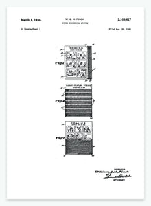 Lydoptager | Smukt patent til din væg | plakat | poster - decoARTE